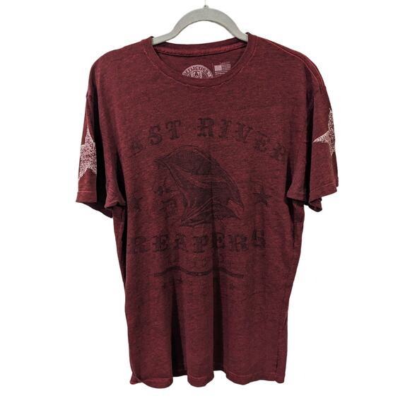 Affliction East River Reapers Red Hell On Wheels Red Tshirt Large - Picture 1 of 8